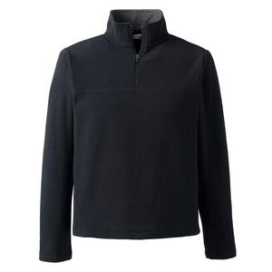 NWT Mens Lands End Fleece Pullover Quarter Zip
